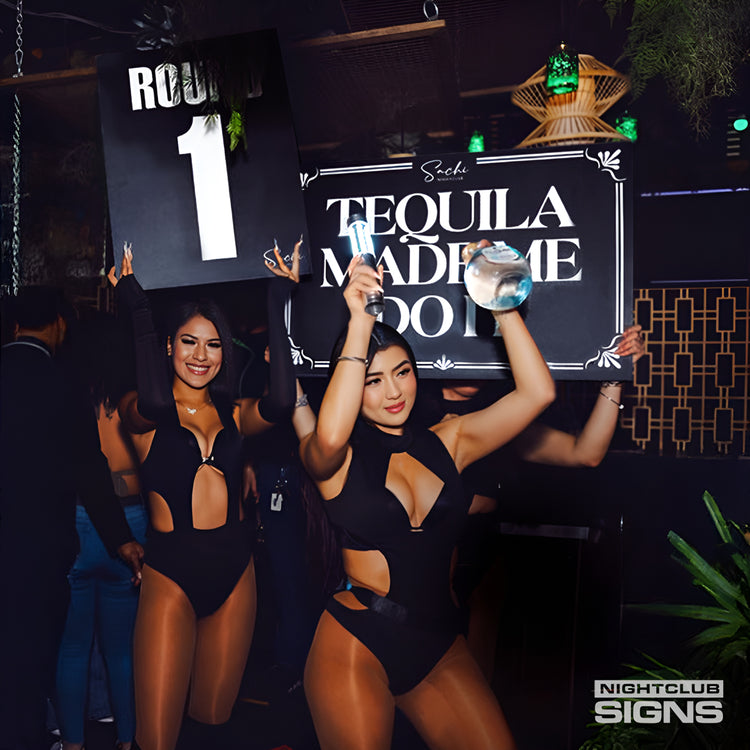 Bottle Service Signs
