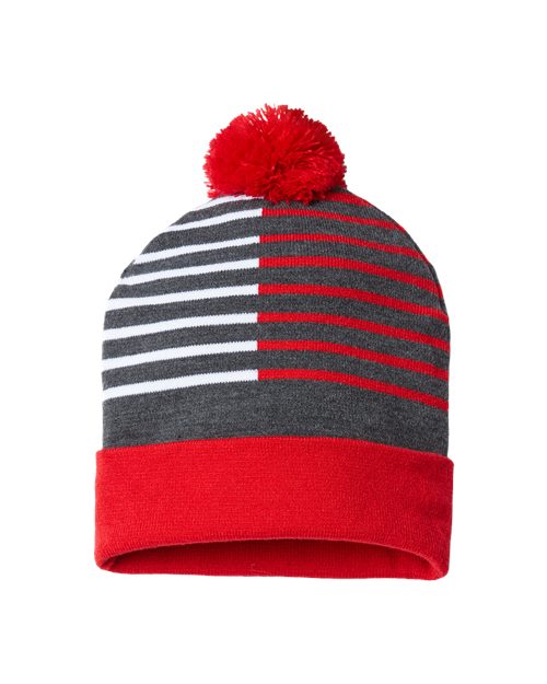 USA-Made Half Color Beanie