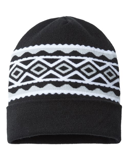 USA- Made Diamond Cuffed Beanie