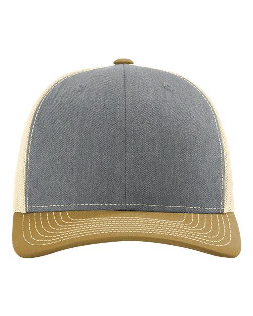 Snapback Trucker Cap - Heather Grey/ Birch/ Amber Gold