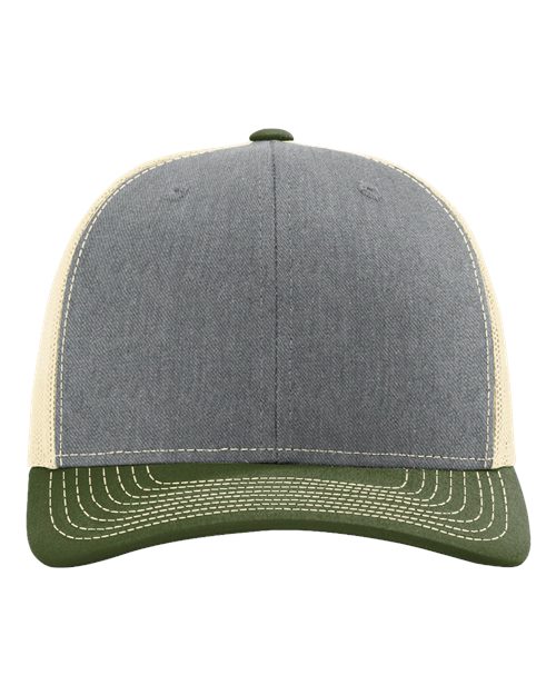 Snapback Trucker Cap - Heather Grey/ Birch/ Army Olive