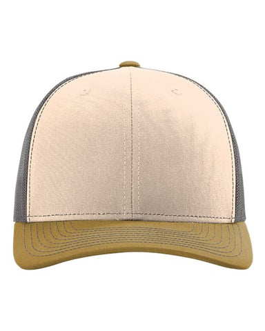 Snapback Trucker Cap - Mink Beige/ Charcoal/ Amber Gold