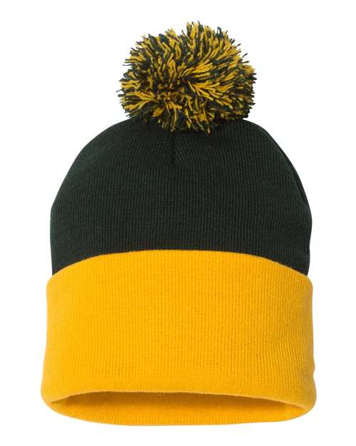 12" Pom-Pom Cuffed Beanie