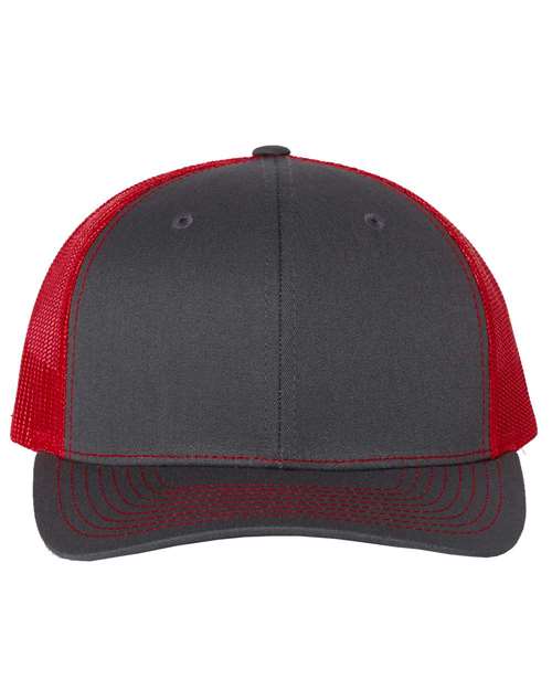 Snapback Trucker Cap - Charcoal/ Red