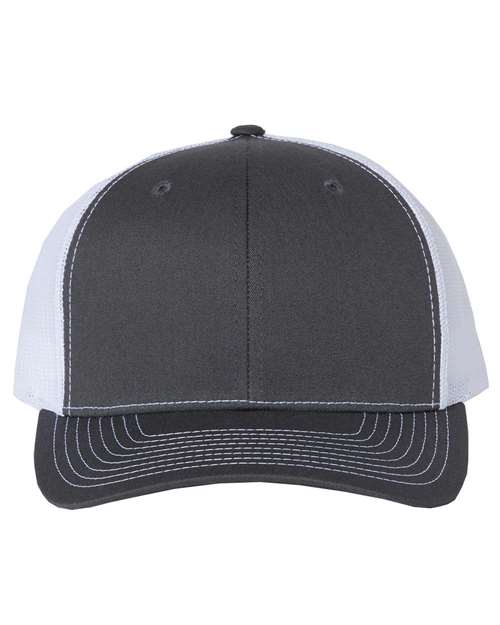 Snapback Trucker Cap - Charcoal/ White