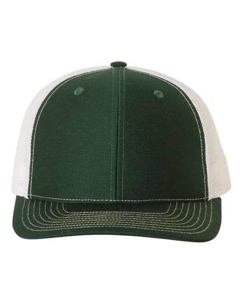Snapback Trucker Cap - Dark Green/ White