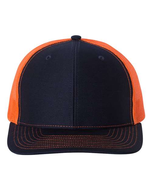 Snapback Trucker Cap - Navy/ Orange