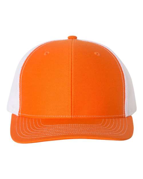 Snapback Trucker Cap - Orange/ White