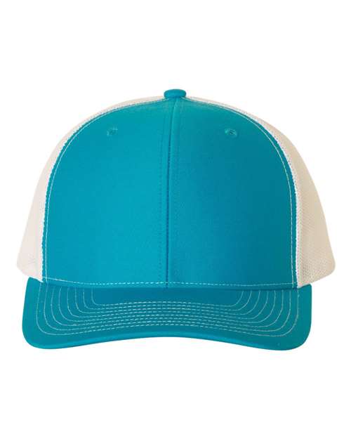 Snapback Trucker Cap - Cyan/ White