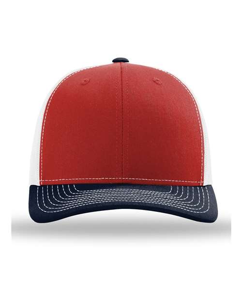 Snapback Trucker Cap - Red/ White/ Navy