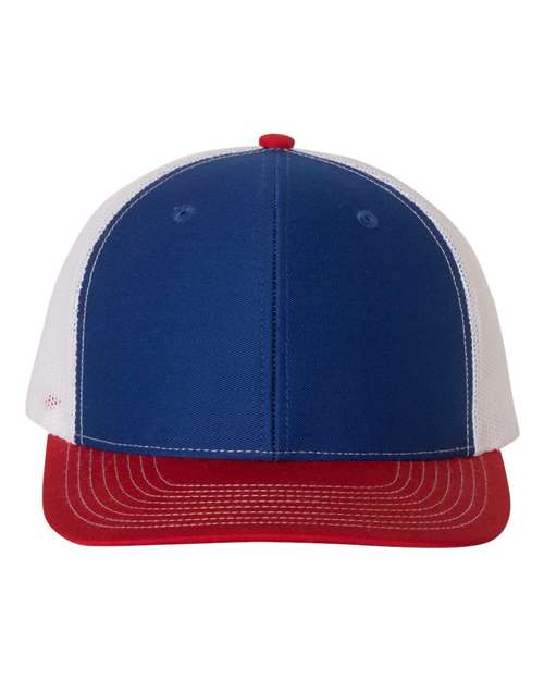 Snapback Trucker Cap - Royal/ White/ Red