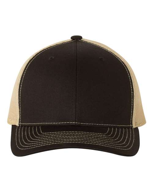 Snapback Trucker Cap - Black/ Vegas Gold