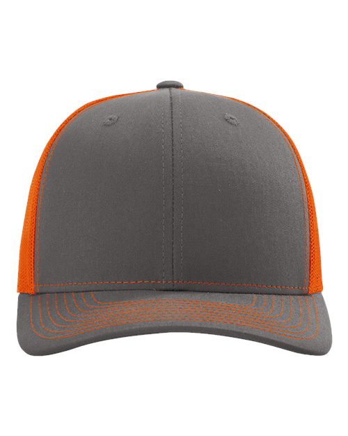 Snapback Trucker Cap - Charcoal/ Orange