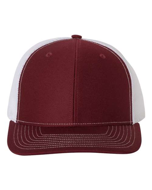 Snapback Trucker Cap - Cardinal/ White