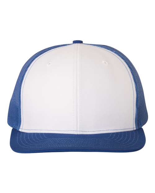 Snapback Trucker Cap - White/ Royal