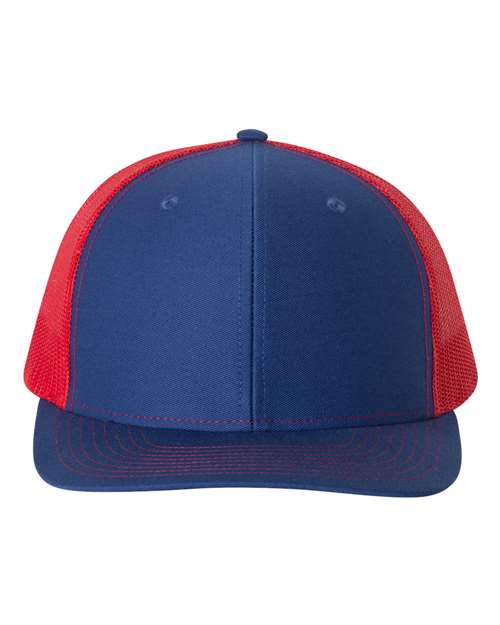 Snapback Trucker Cap - Royal/ Red