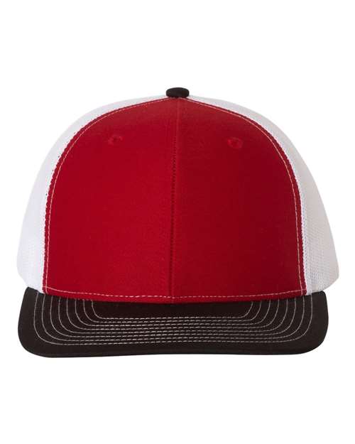 Snapback Trucker Cap - Red/ White/ Black