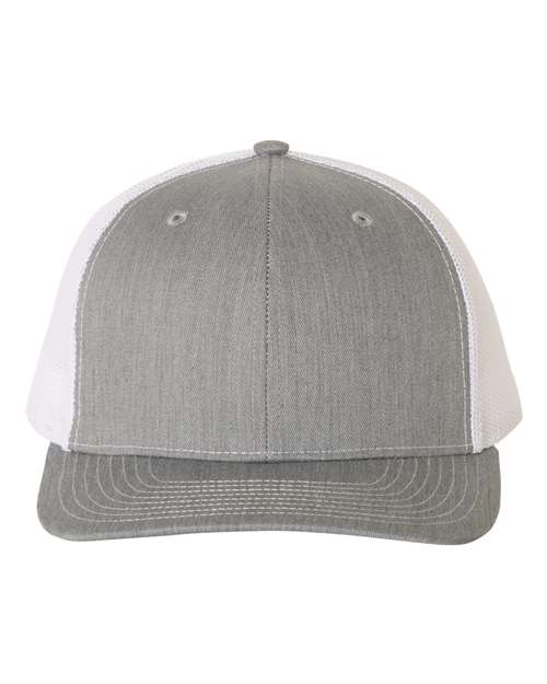 Snapback Trucker Cap - Heather Grey/ White