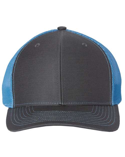 Snapback Trucker Cap - Charcoal/ Columbia Blue