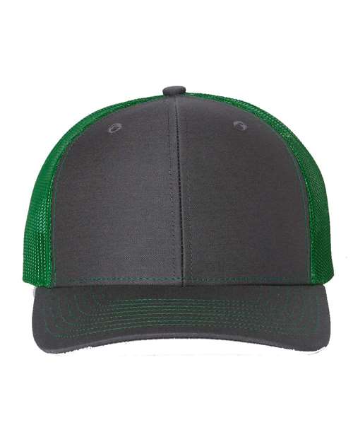 Snapback Trucker Cap - Charcoal/ Kelly