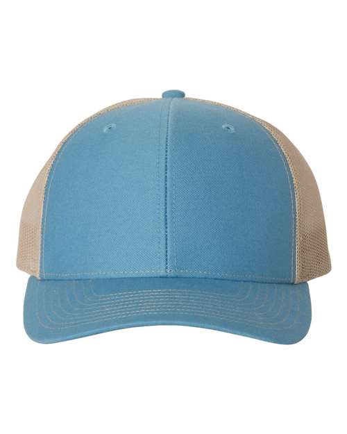 Snapback Trucker Cap - Columbia Blue/ Khaki