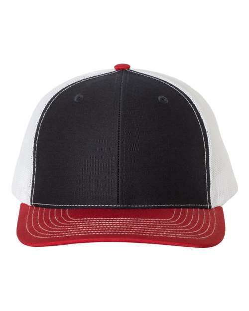 Snapback Trucker Cap - Navy/ White/ Red