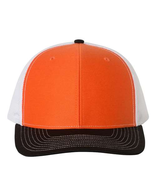 Snapback Trucker Cap - Orange/ White/ Black