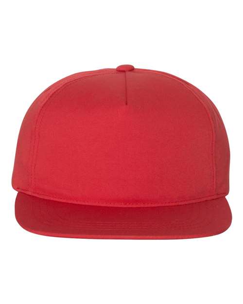 Lightly-Structured Five-Panel Snapback Cap