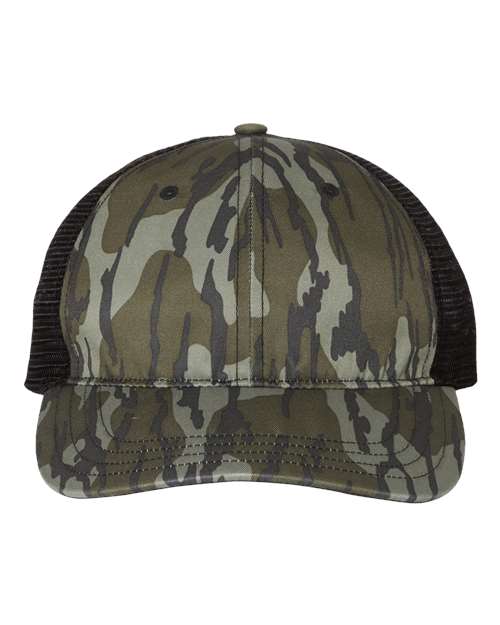 Garment Washed Printed Trucker Cap