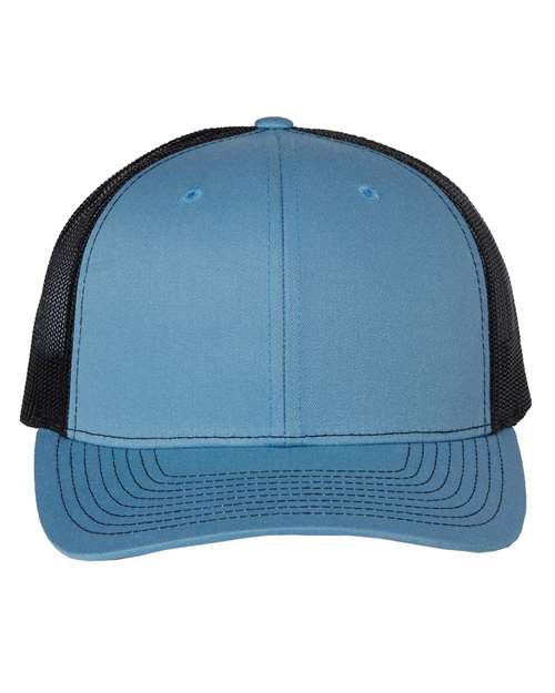 Snapback Trucker Cap - Columbia Blue/ Black