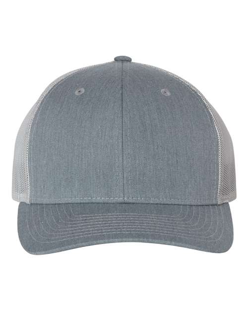 Snapback Trucker Cap - Heather Grey/ Light Grey