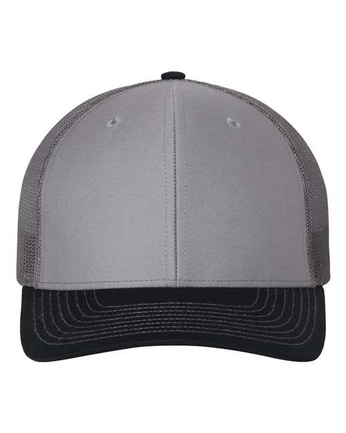 Snapback Trucker Cap - Grey/ Charcoal/ Navy