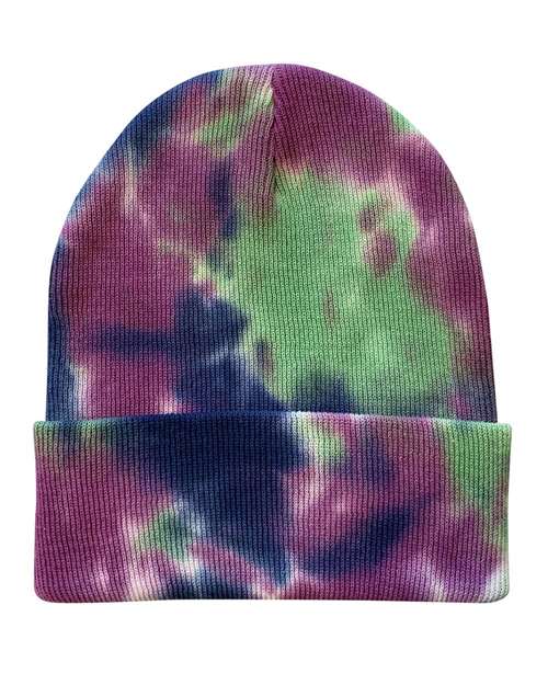 12" Tie-Dyed Cuffed Beanie