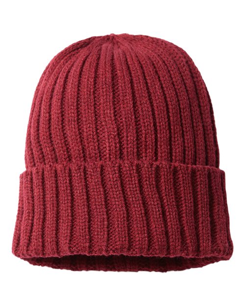 Sustainable Cable Knit Cuffed Beanie