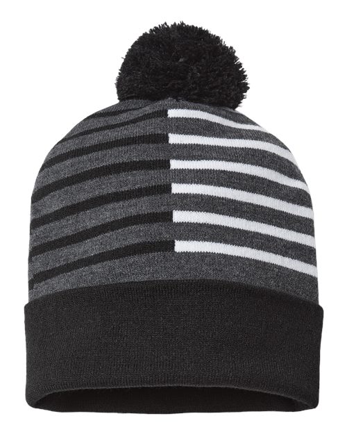 USA-Made Half Color Beanie