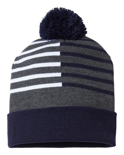 USA-Made Half Color Beanie