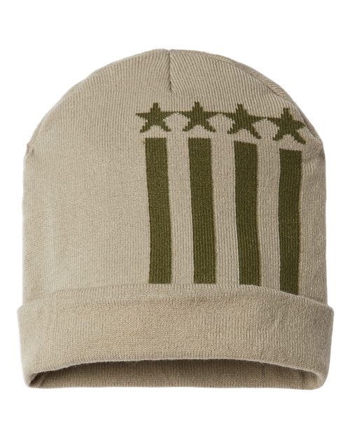 USA-Made Patriotic Cuffed Beanie