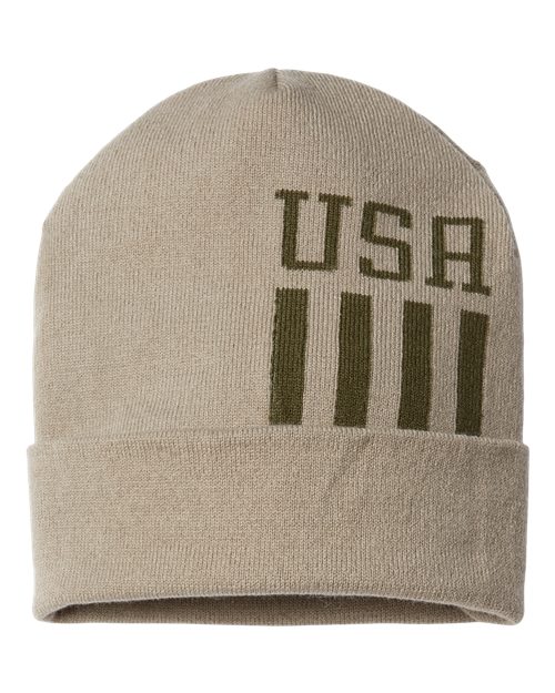 USA-Made Patriotic Cuffed Beanie