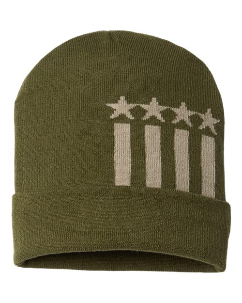 USA-Made Patriotic Cuffed Beanie